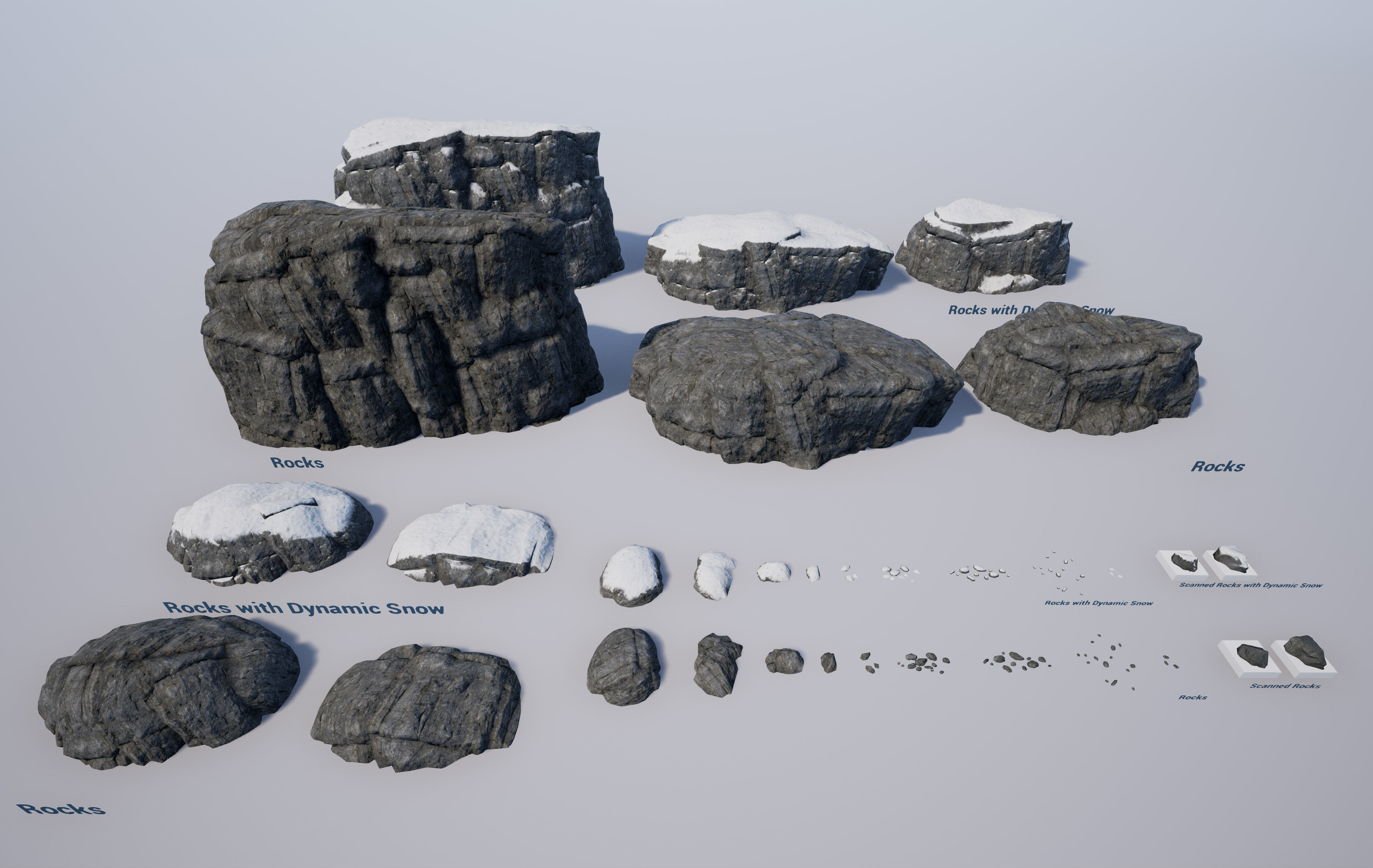 Scanned Poplar-Aspen Forest with Seasons for Unreal Engine 4 - 5 Low-poly 3D model_31