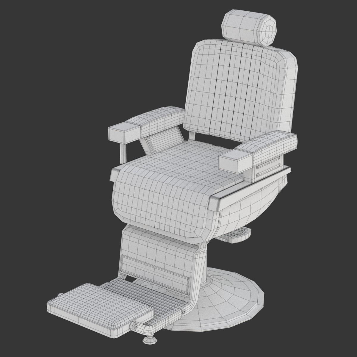 Barber Chair 3D model_13