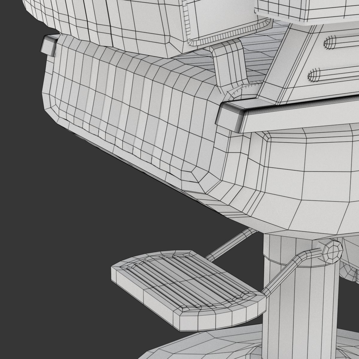 Barber Chair 3D model_16