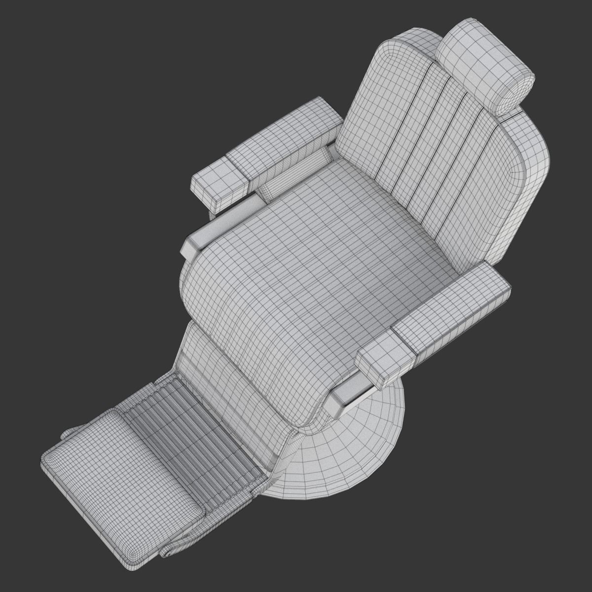 Barber Chair 3D model_25