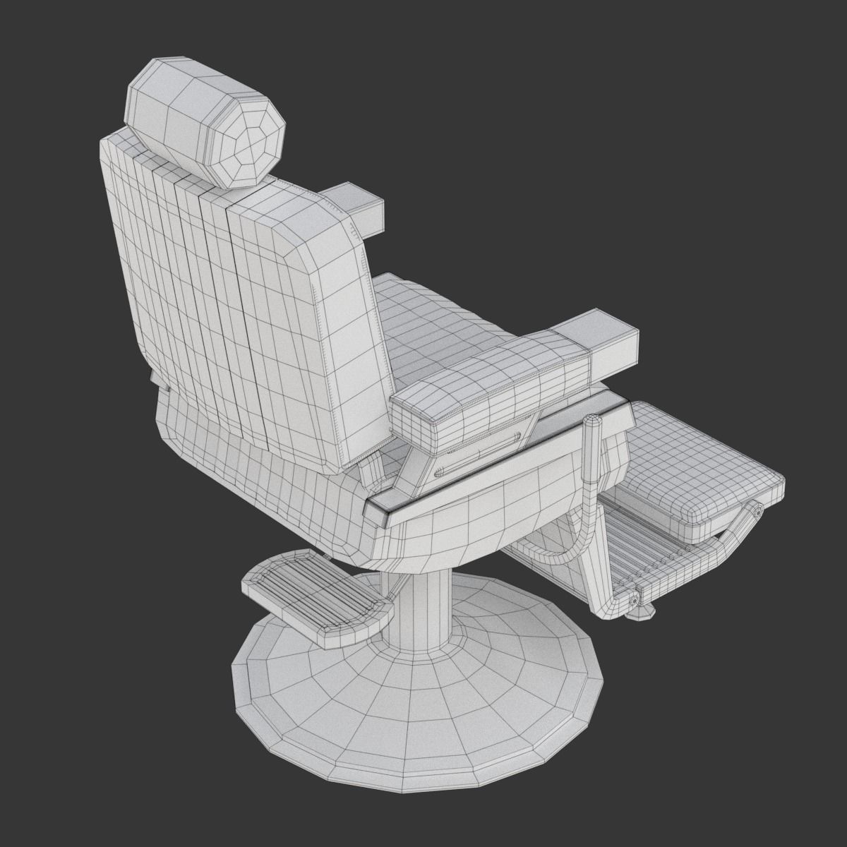 Barber Chair 3D model_19