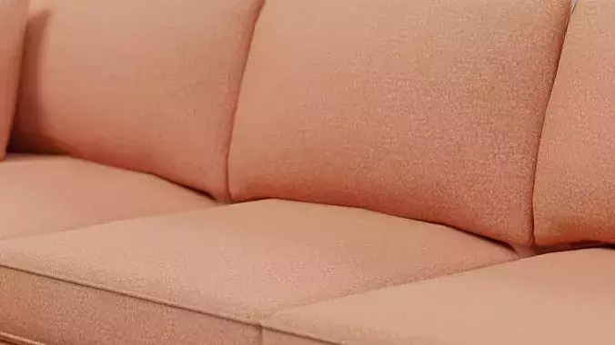 U-Shaped Sectional Sofa with Chaise Lounges 05 Low-poly 3D model 5