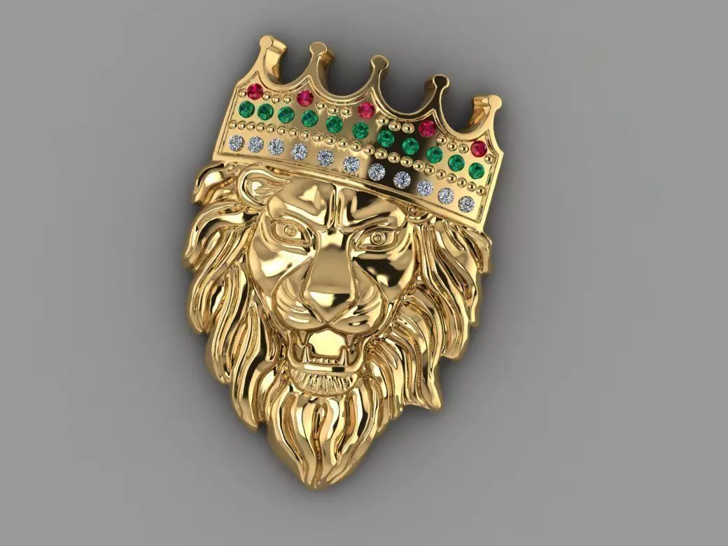 Pendant Lion 3D print model