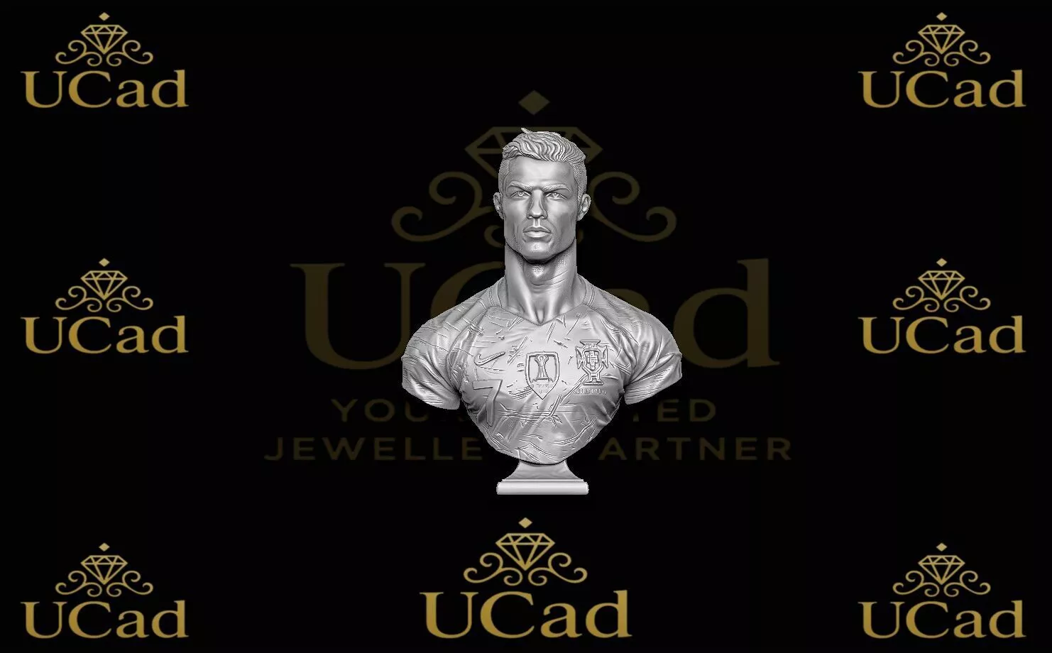 Cristiano Ronaldo Bust Statue 3D print model
