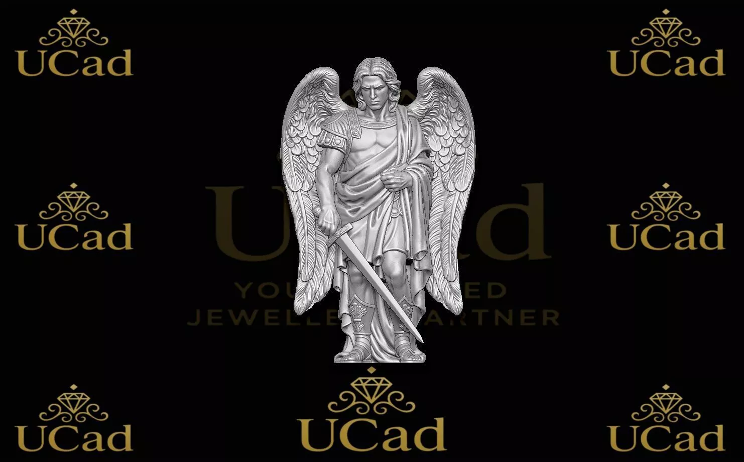 Archangel Michael Statue 3D print model