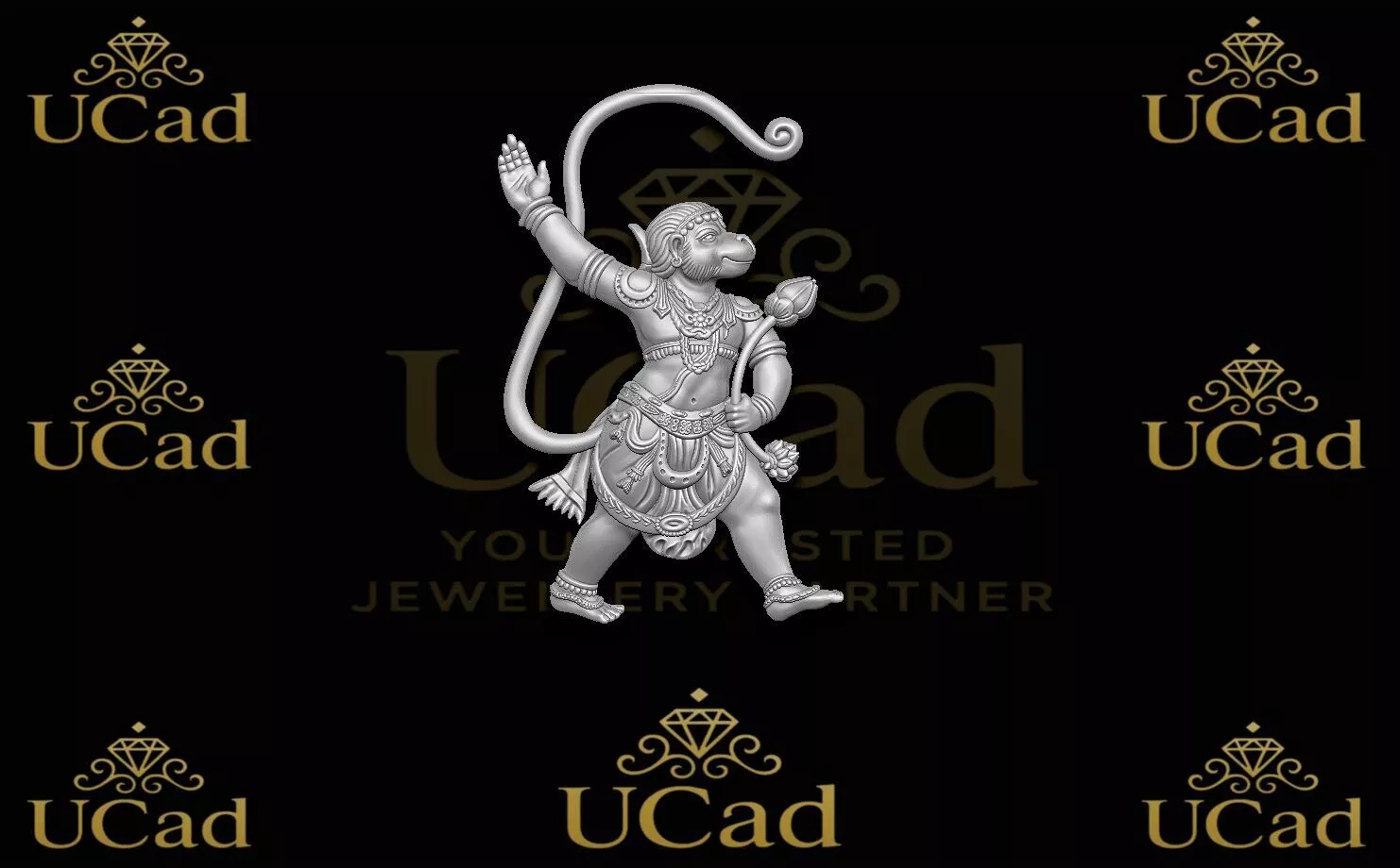 Lord Hanuman Flying Statue 3D print model