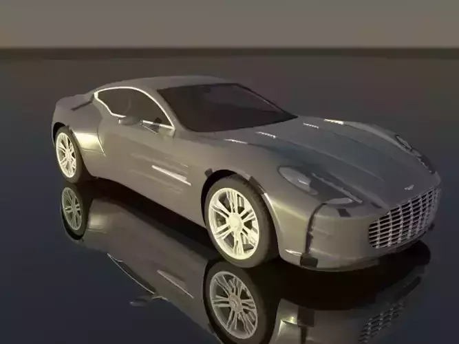 Aston Martin One-77 Low-poly 3D model