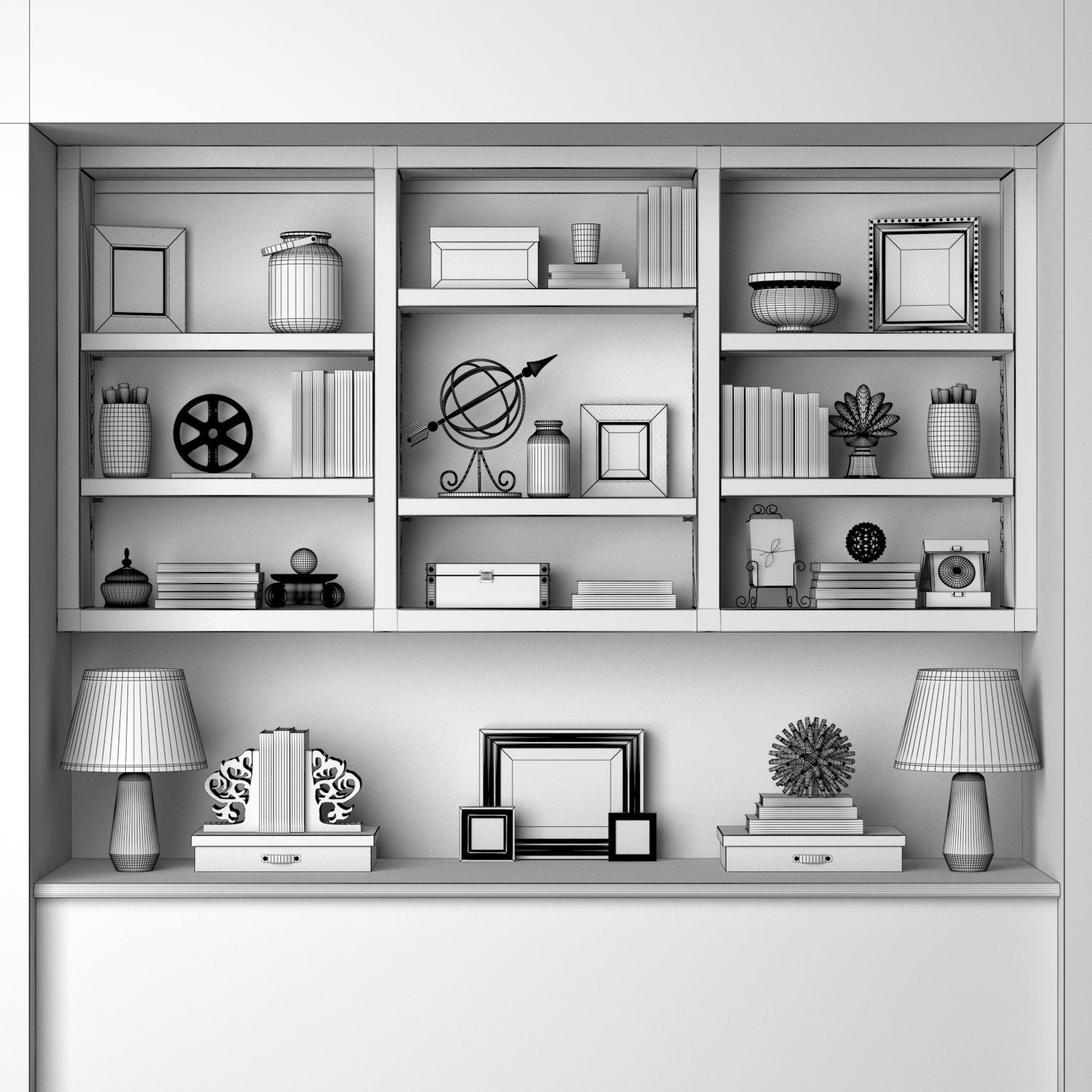 Shelf decoration 3D model_2