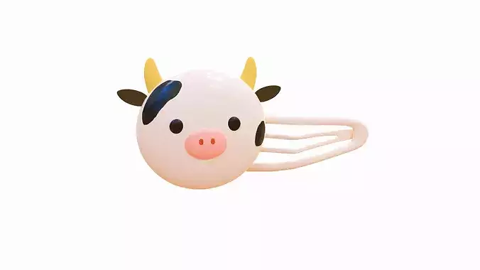Cute Cow Hair Clip