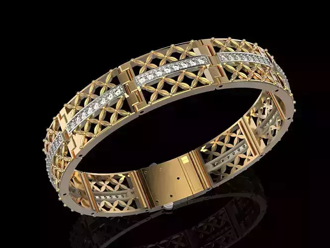 Bracelet gold and diamond