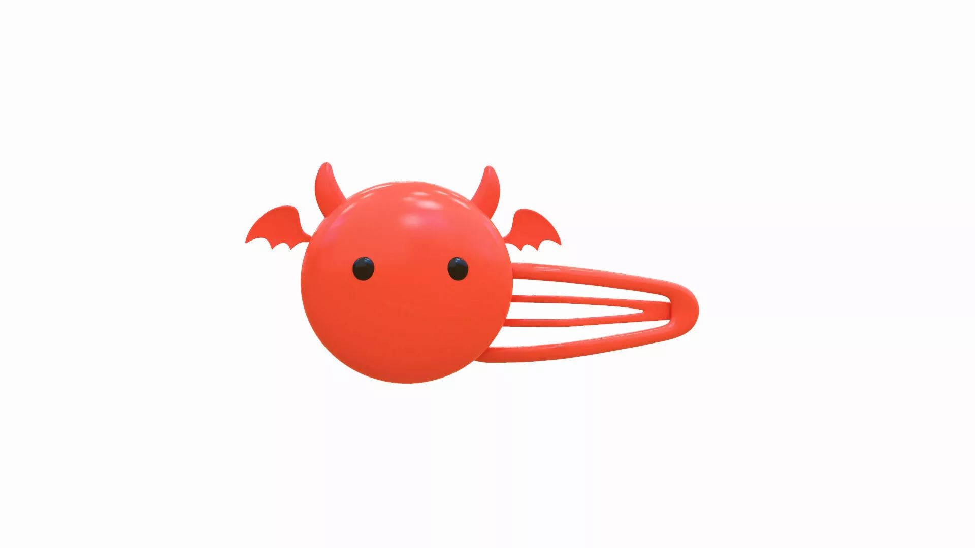 Cute Devil Hair Clip Low-poly 3D model