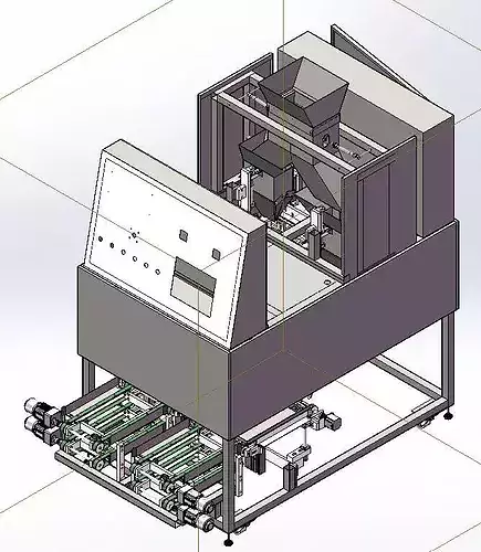 Automatic Granule Loose Bag Packing Machine 3D CAD Model  3D model 5