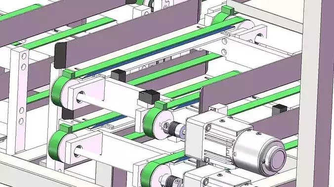 Automatic Granule Loose Bag Packing Machine 3D CAD Model  3D model 7