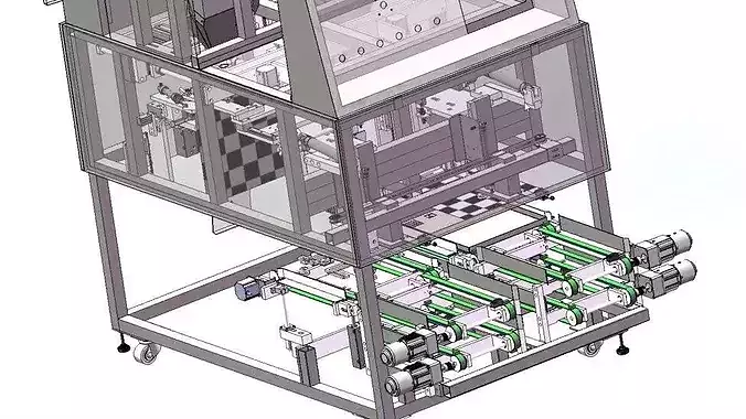 Automatic Granule Loose Bag Packing Machine 3D CAD Model  3D model 4