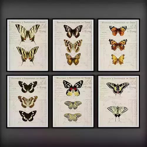 Picture Frames Low-poly 3D model