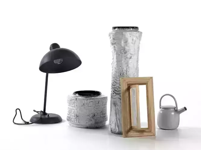 Vases Teapot and Lamp Decoration