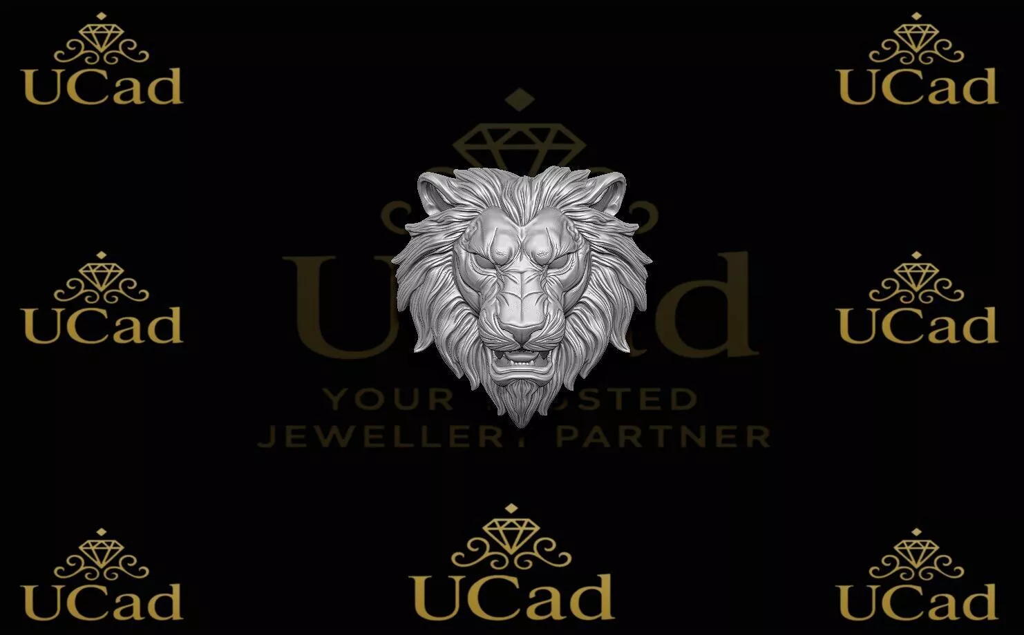 Lion Head Pendant 3D print model