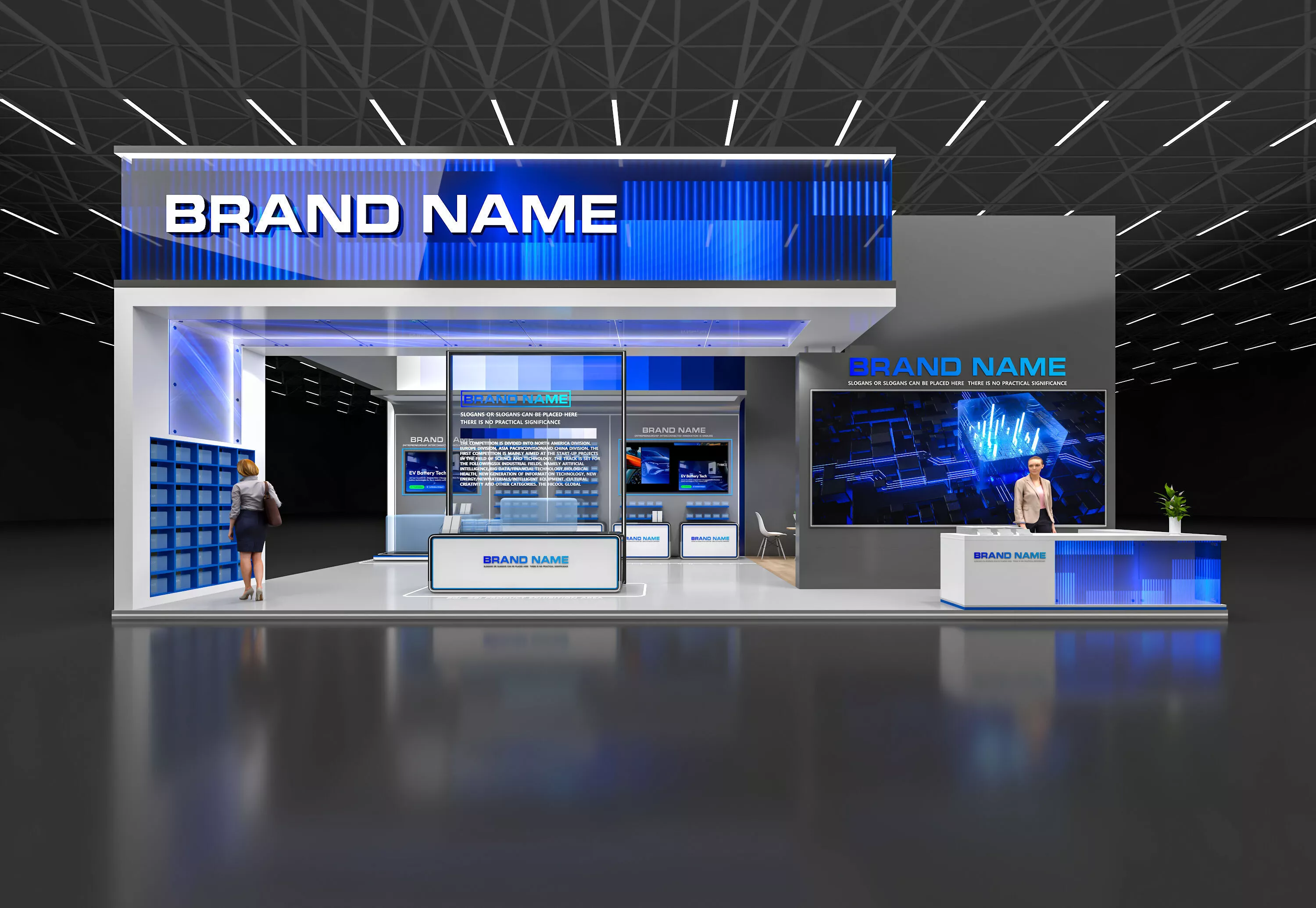 Exhibition Display Low-poly 3D model