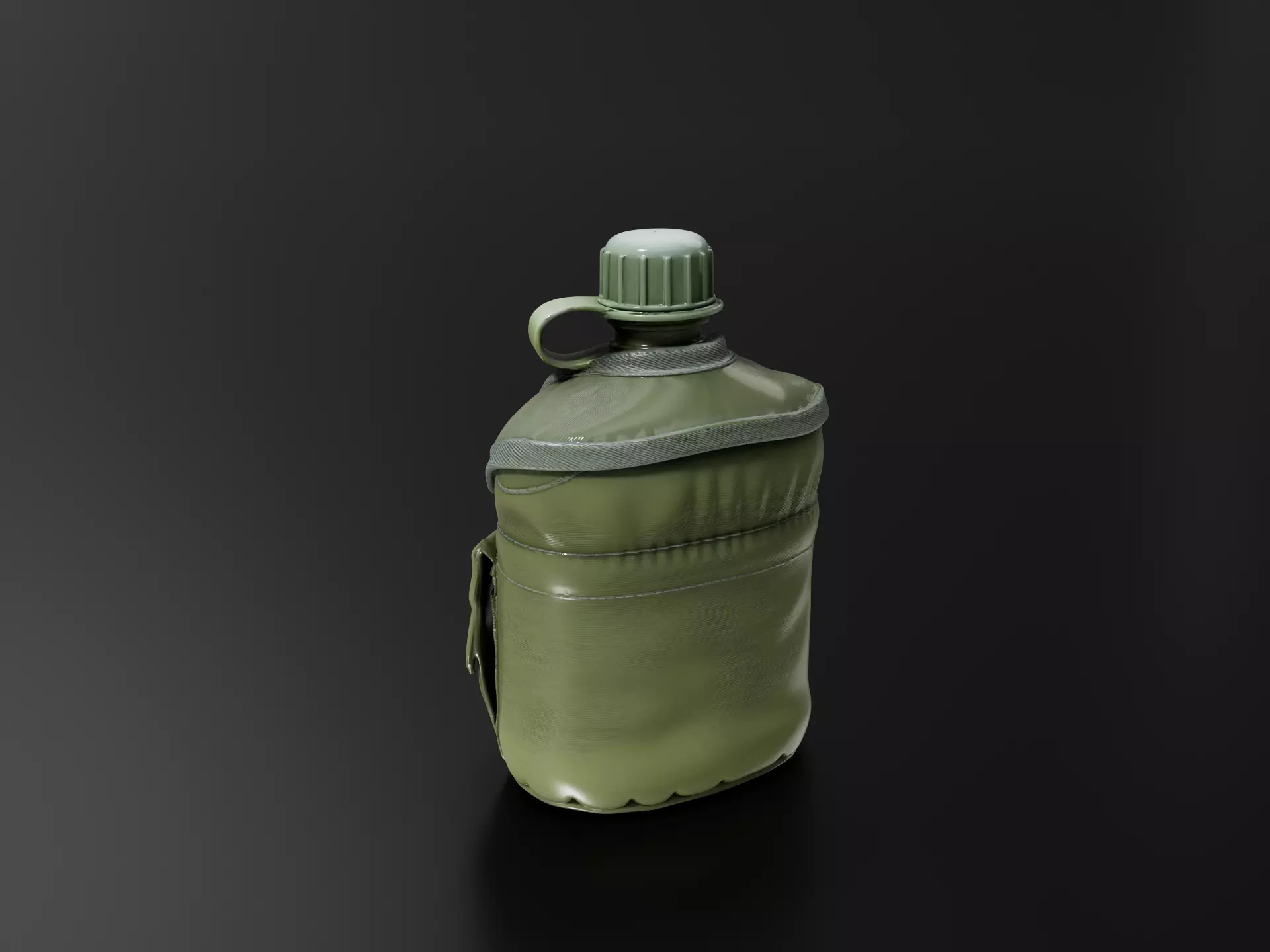 military water flask 01 3D print model