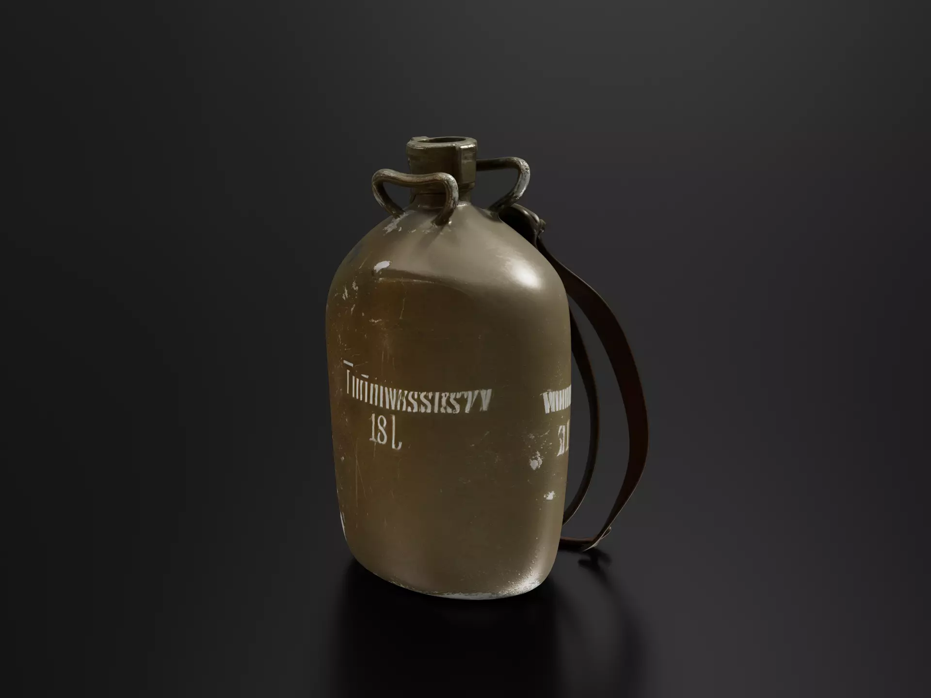 military water flask 02 3D print model