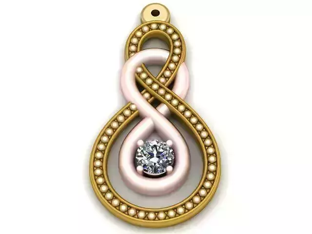 Pendant infinity with diamond