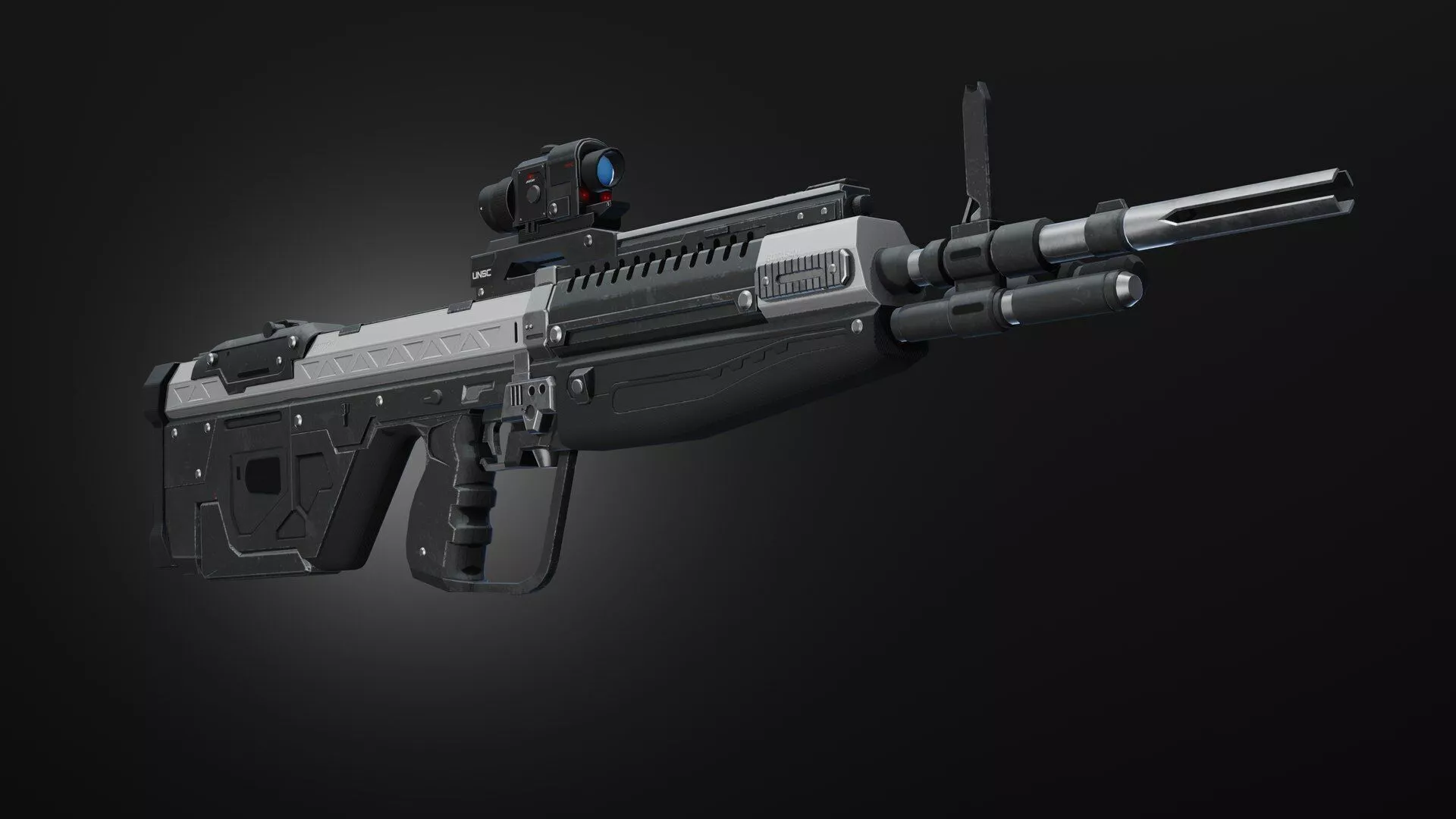 Halo Scifi Gun DMR 3D model