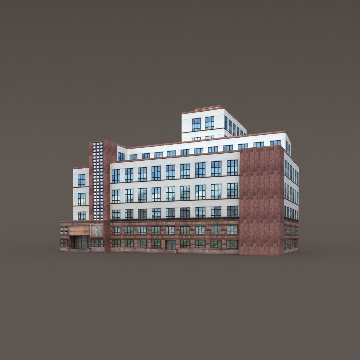 Office Building 170 Low-poly 3D model_2