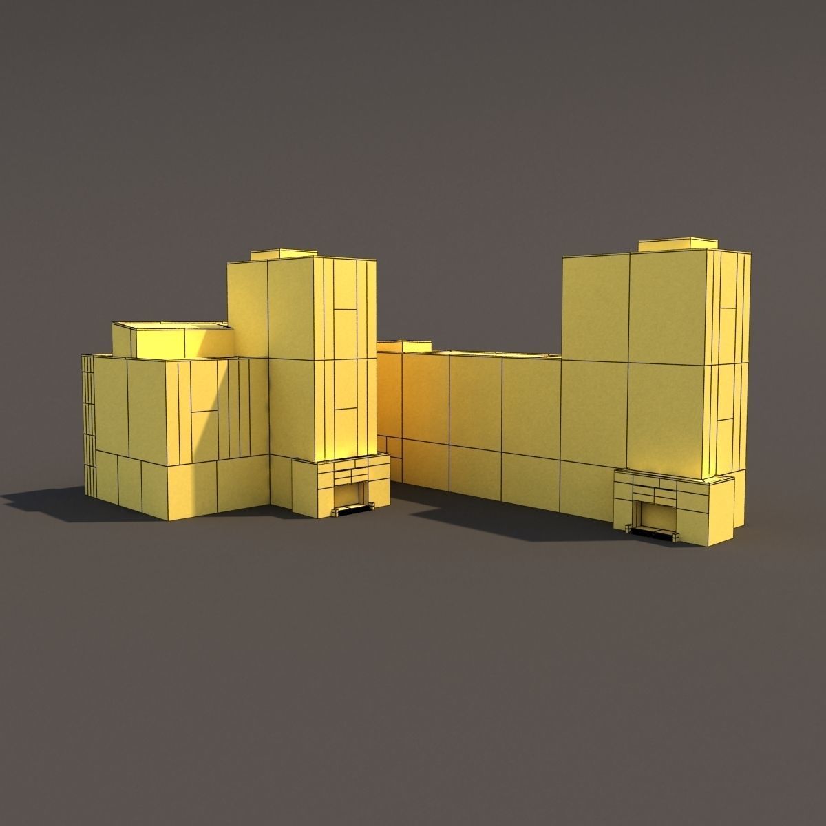 Office Building 170 Low-poly 3D model_13