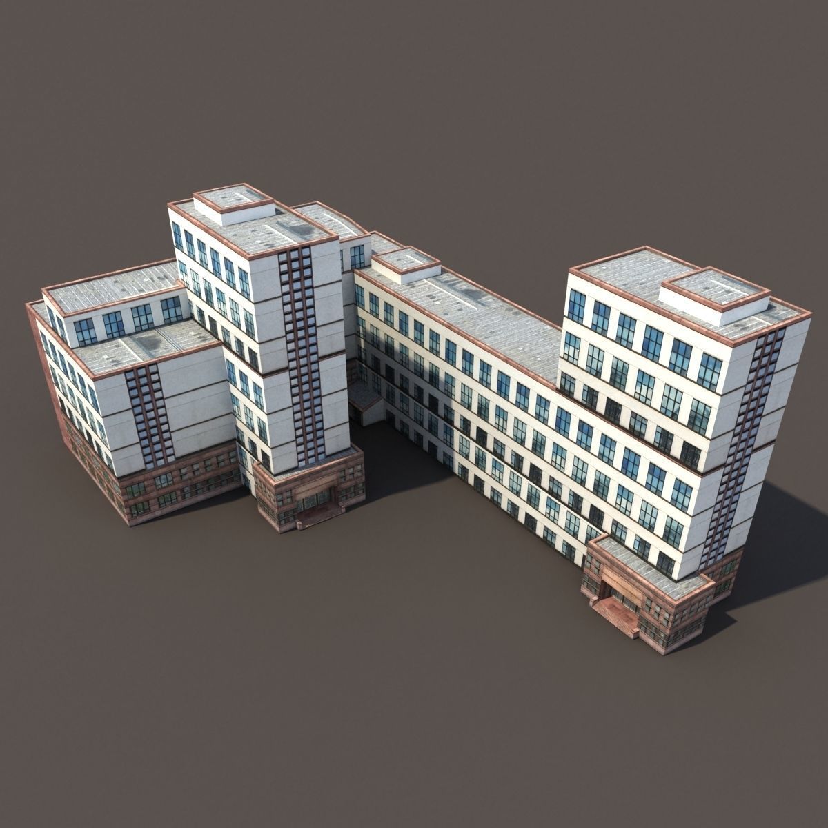 Office Building 170 Low-poly 3D model_3