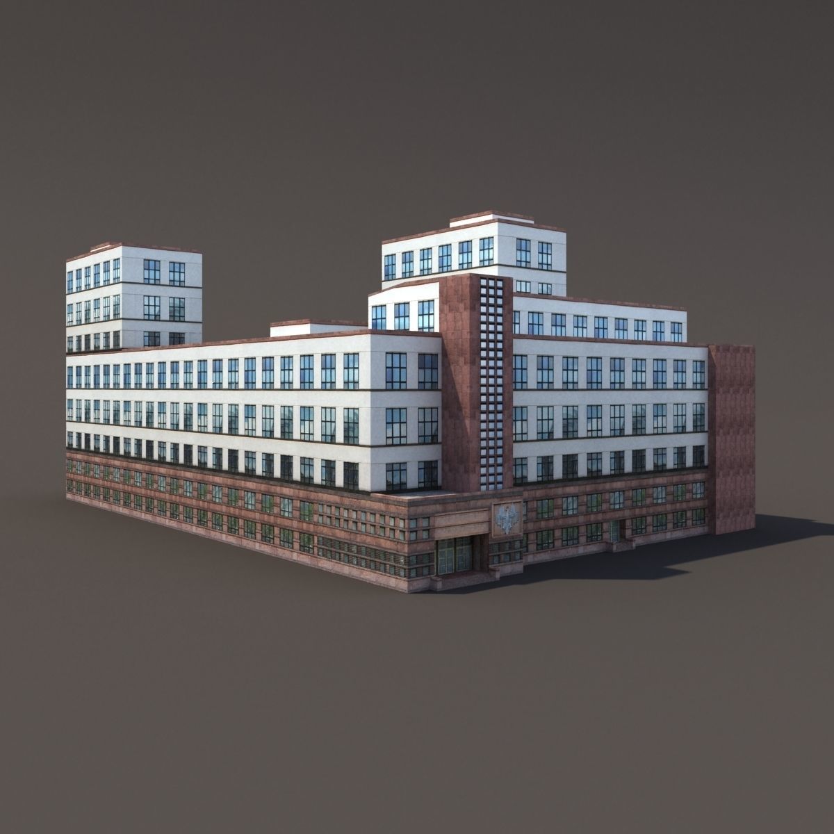 Office Building 170 Low-poly 3D model_7