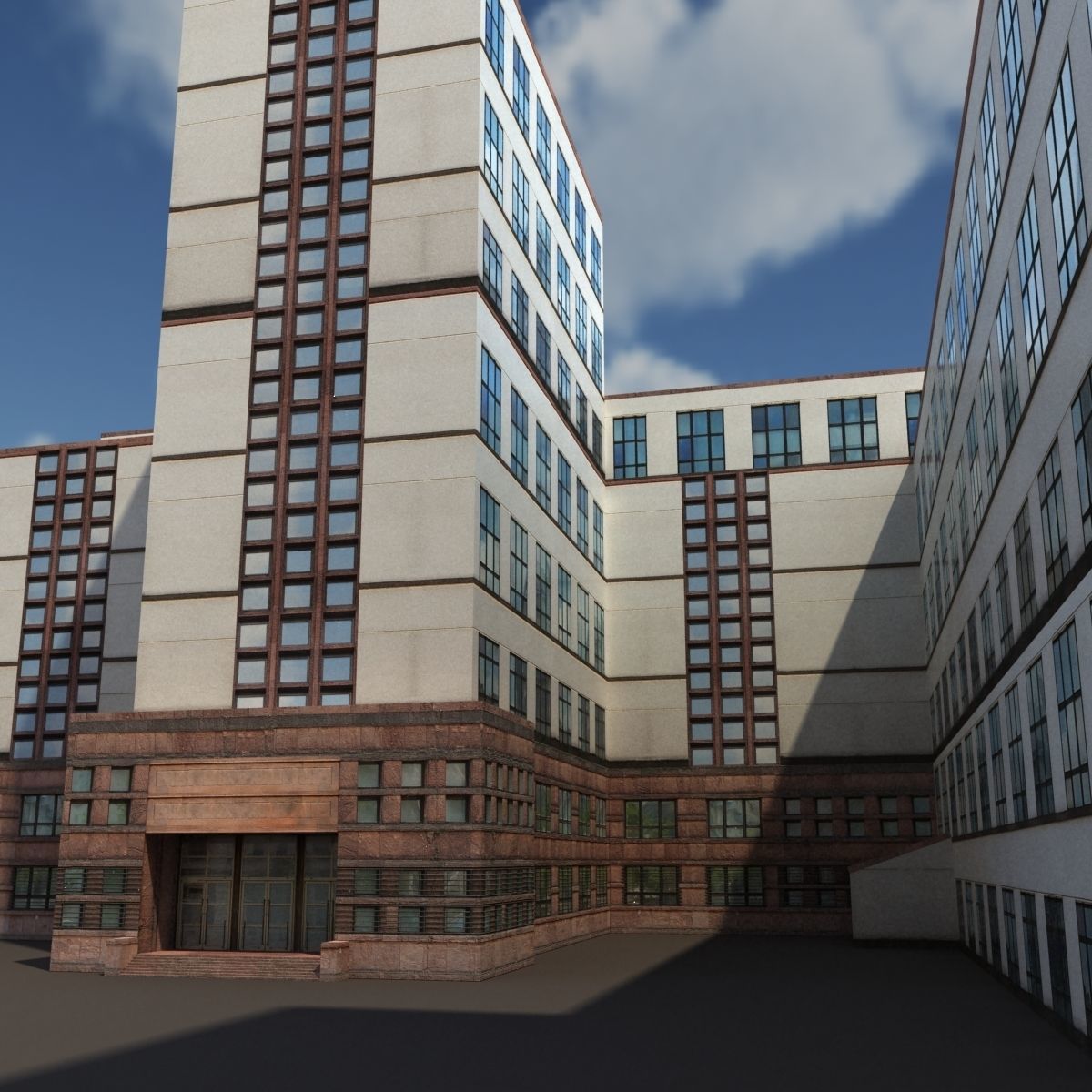 Office Building 170 Low-poly 3D model_6