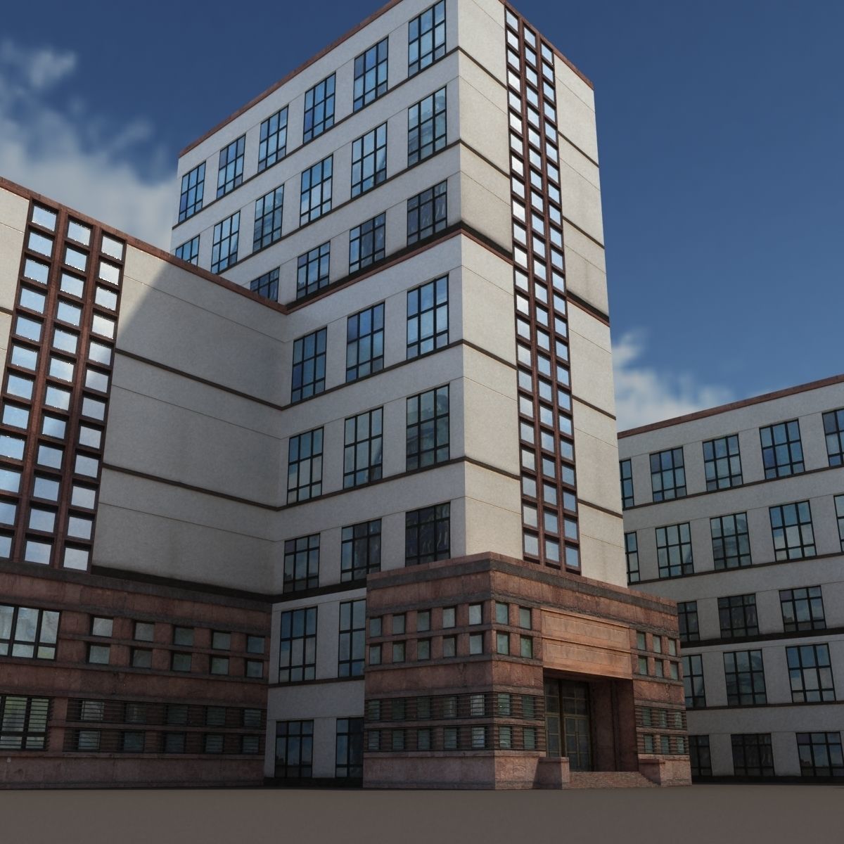 Office Building 170 Low-poly 3D model_10