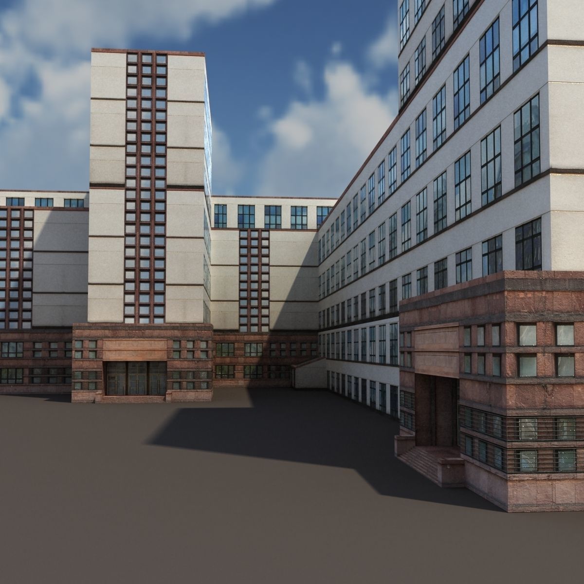 Office Building 170 Low-poly 3D model_4