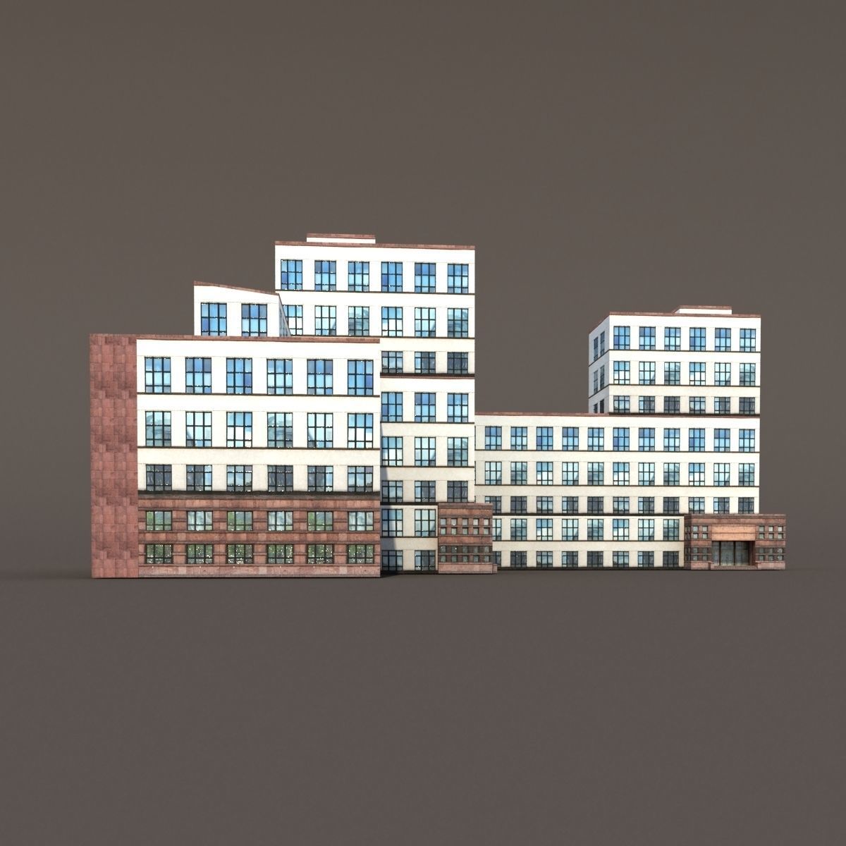 Office Building 170 Low-poly 3D model_8