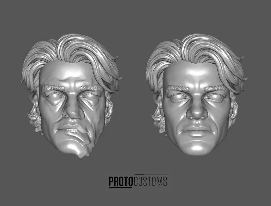 DC CLAYFACE MATT HAGEN HEADSCULPT 2-PACK 3D print model