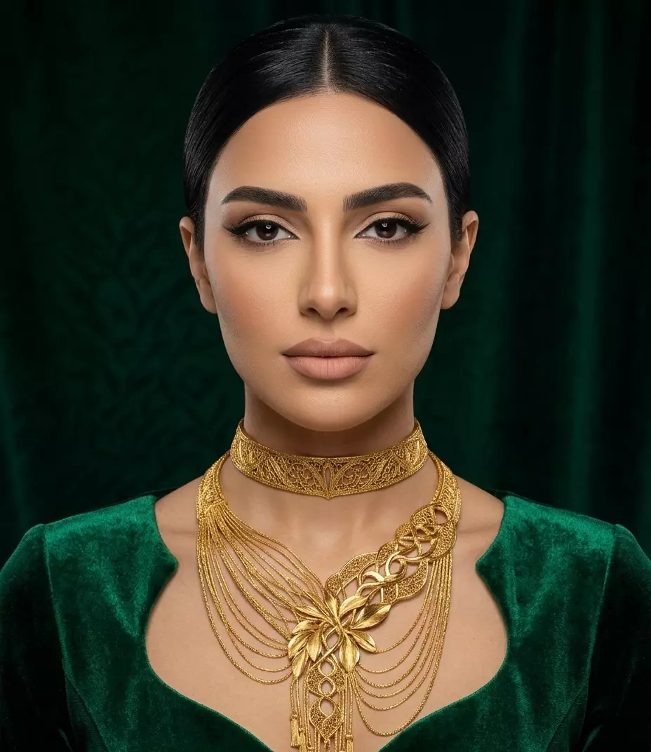 Luxury Floral Filigree Statement Necklace 3D print model