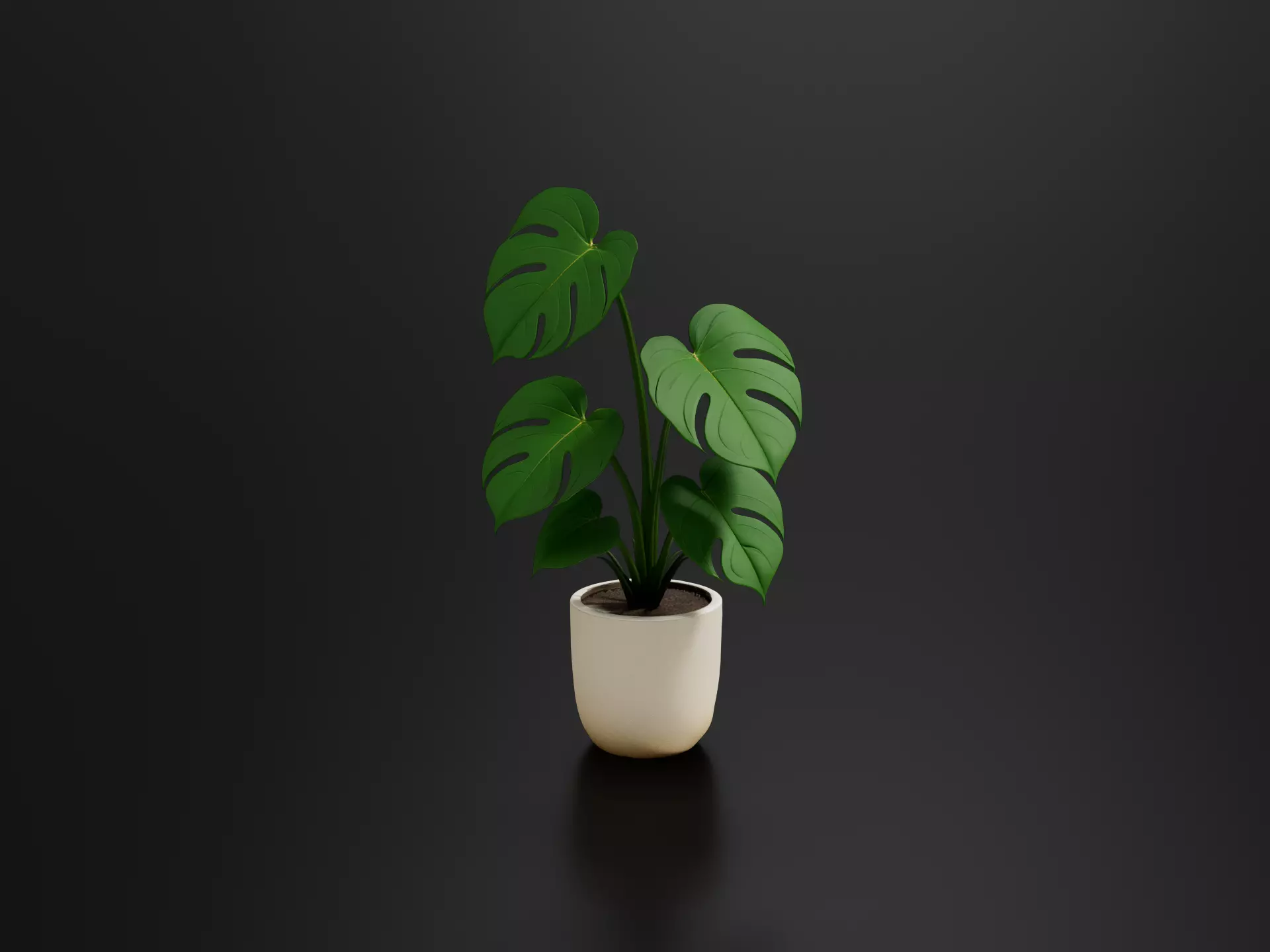 Monstera Cheese Plant Pot 04 3D print model