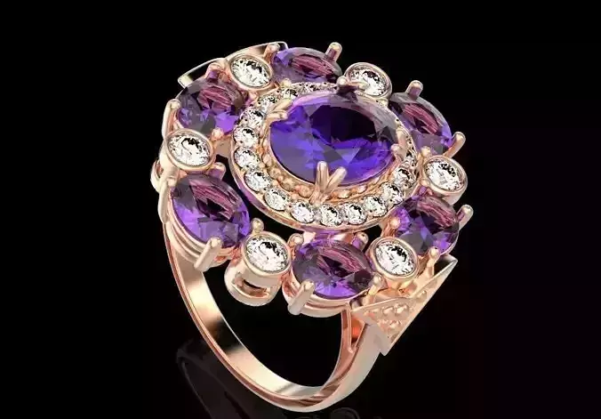 Beautiful ring with diamonds
