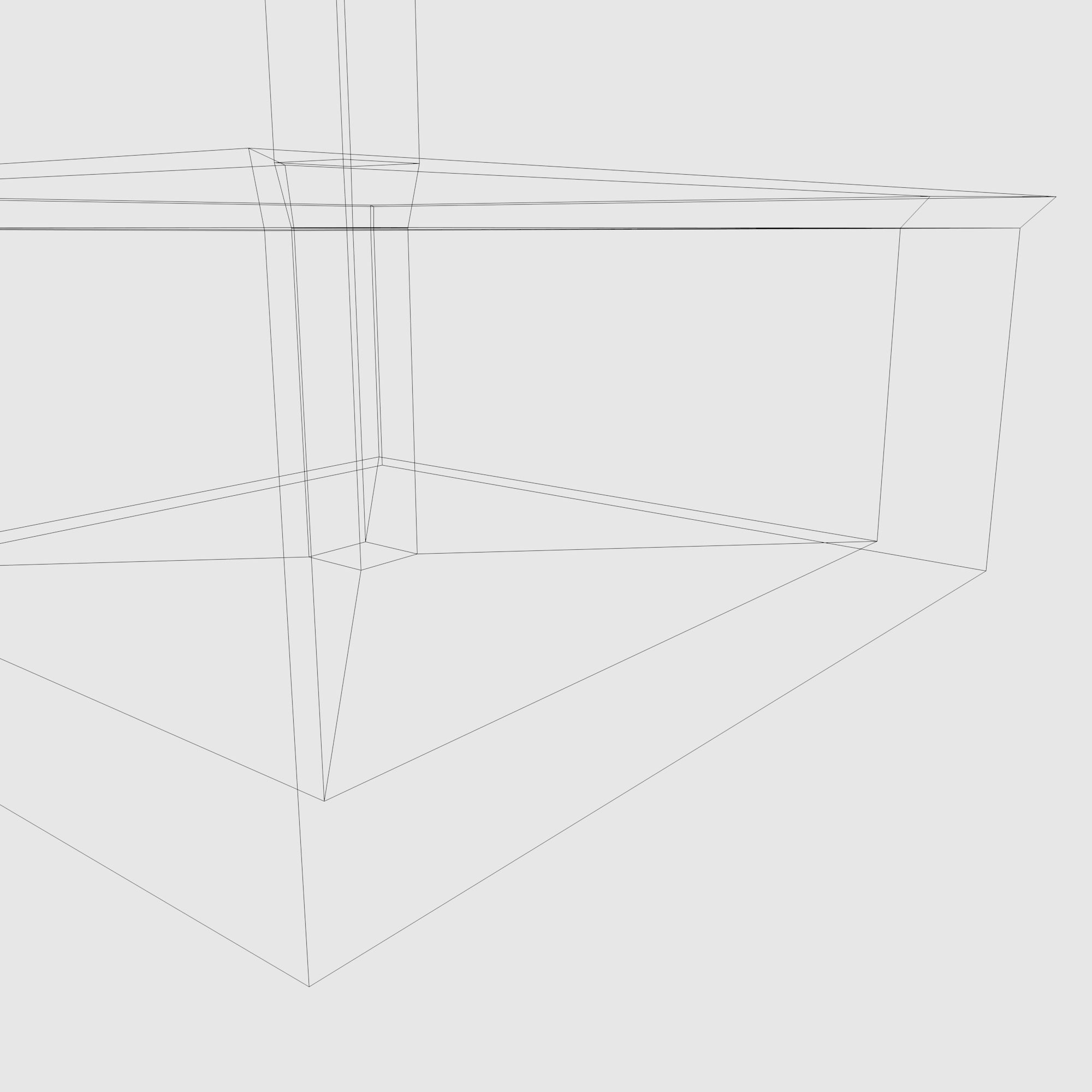 low poly square fountain Low-poly 3D model_8