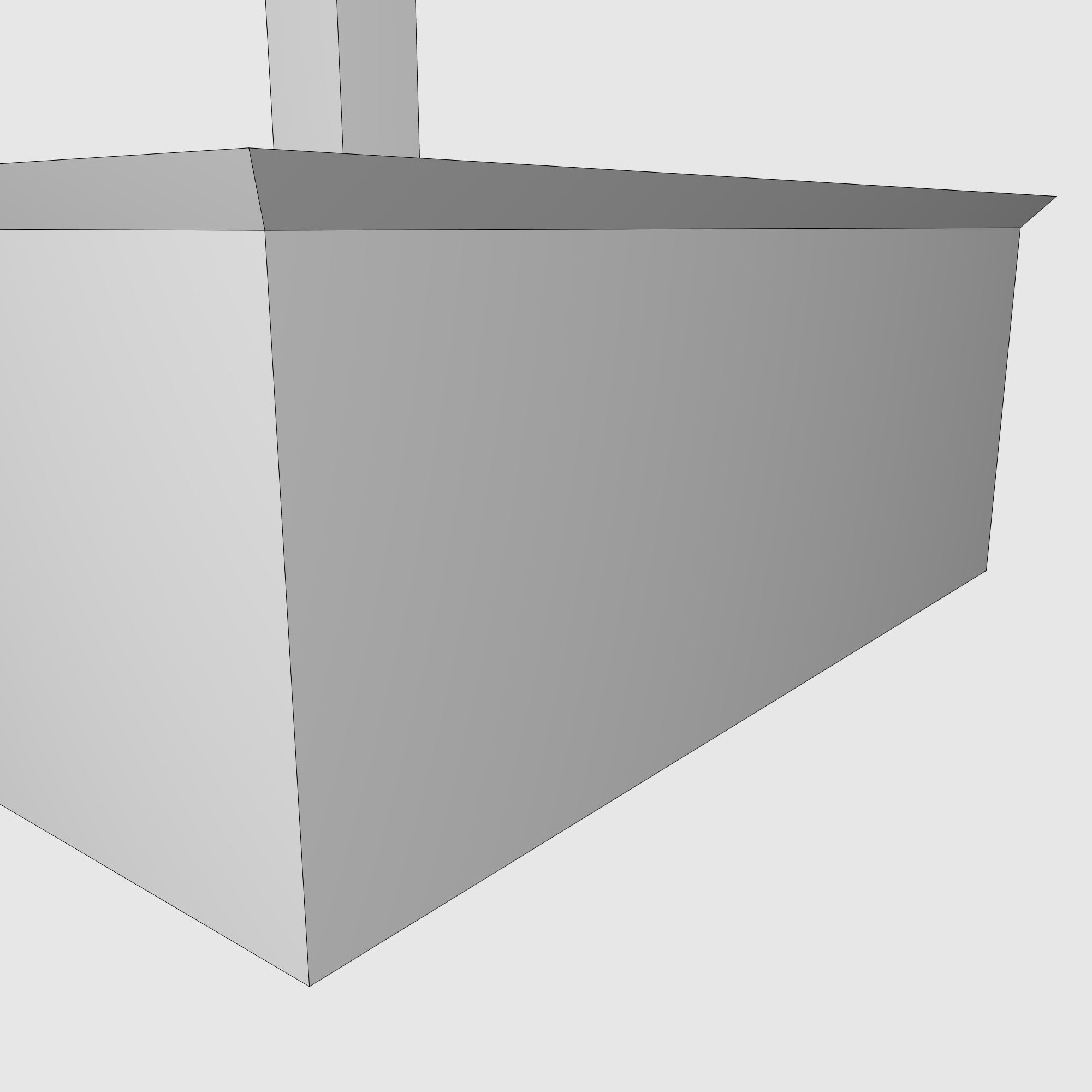 low poly square fountain Low-poly 3D model_7