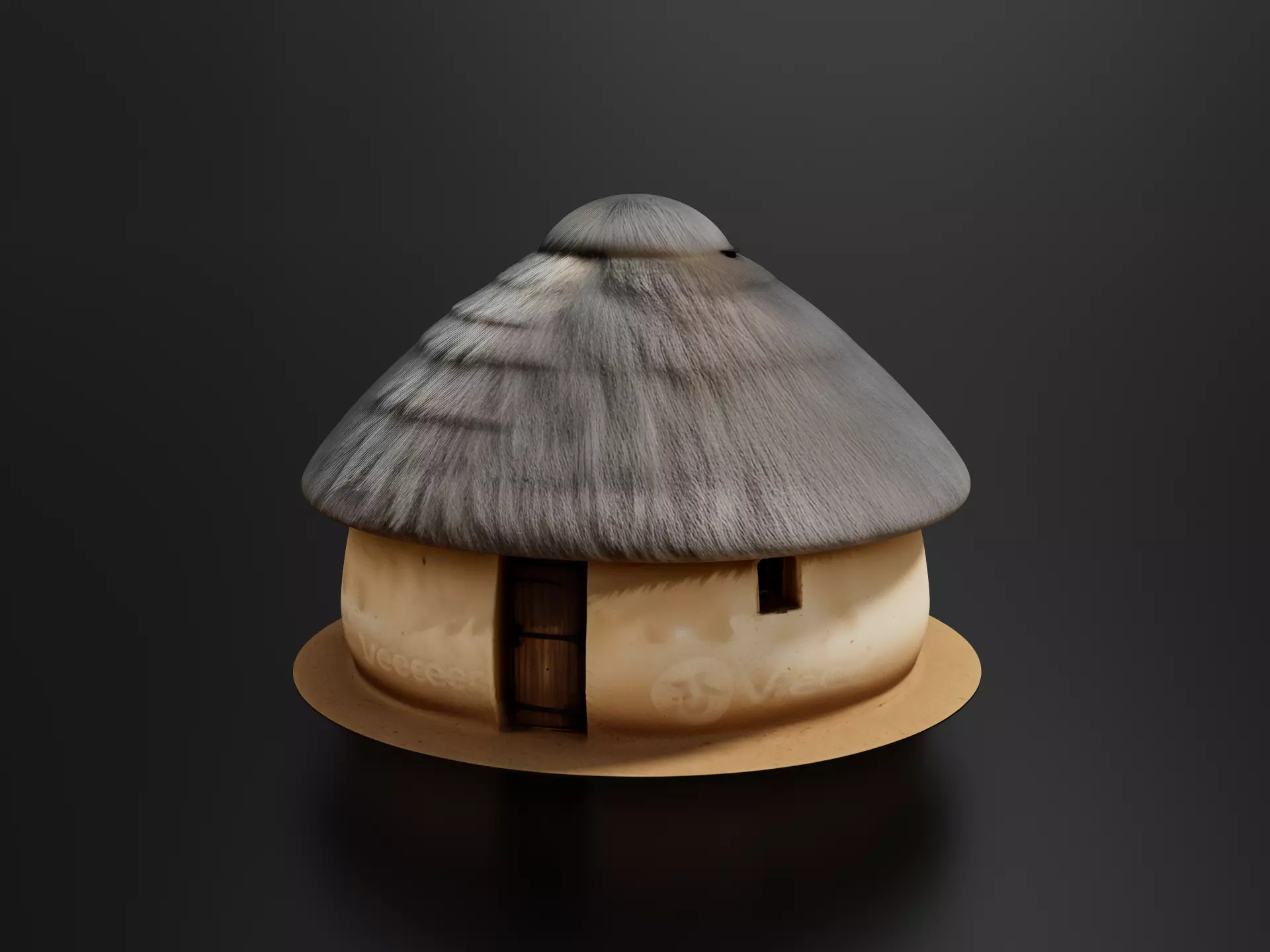Mud hut 3D print model