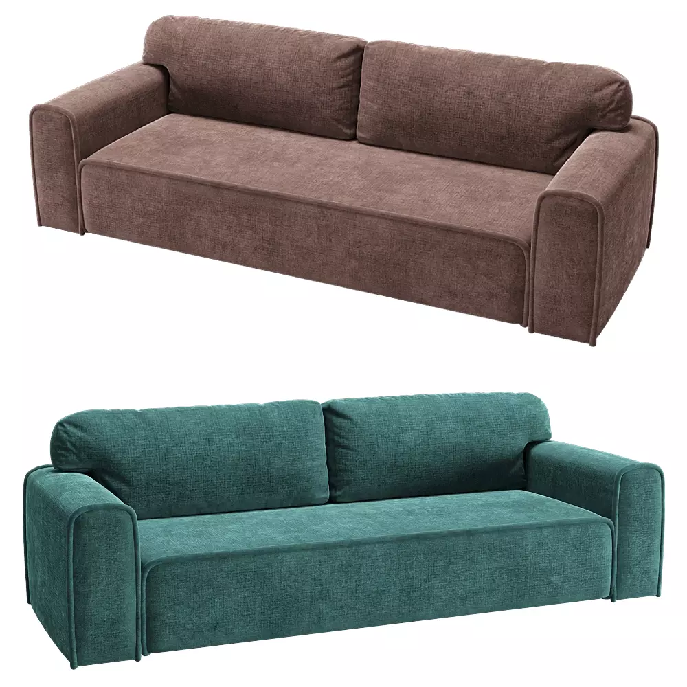 3-seater fixed sofa Boni 13 00 Low-poly 3D model
