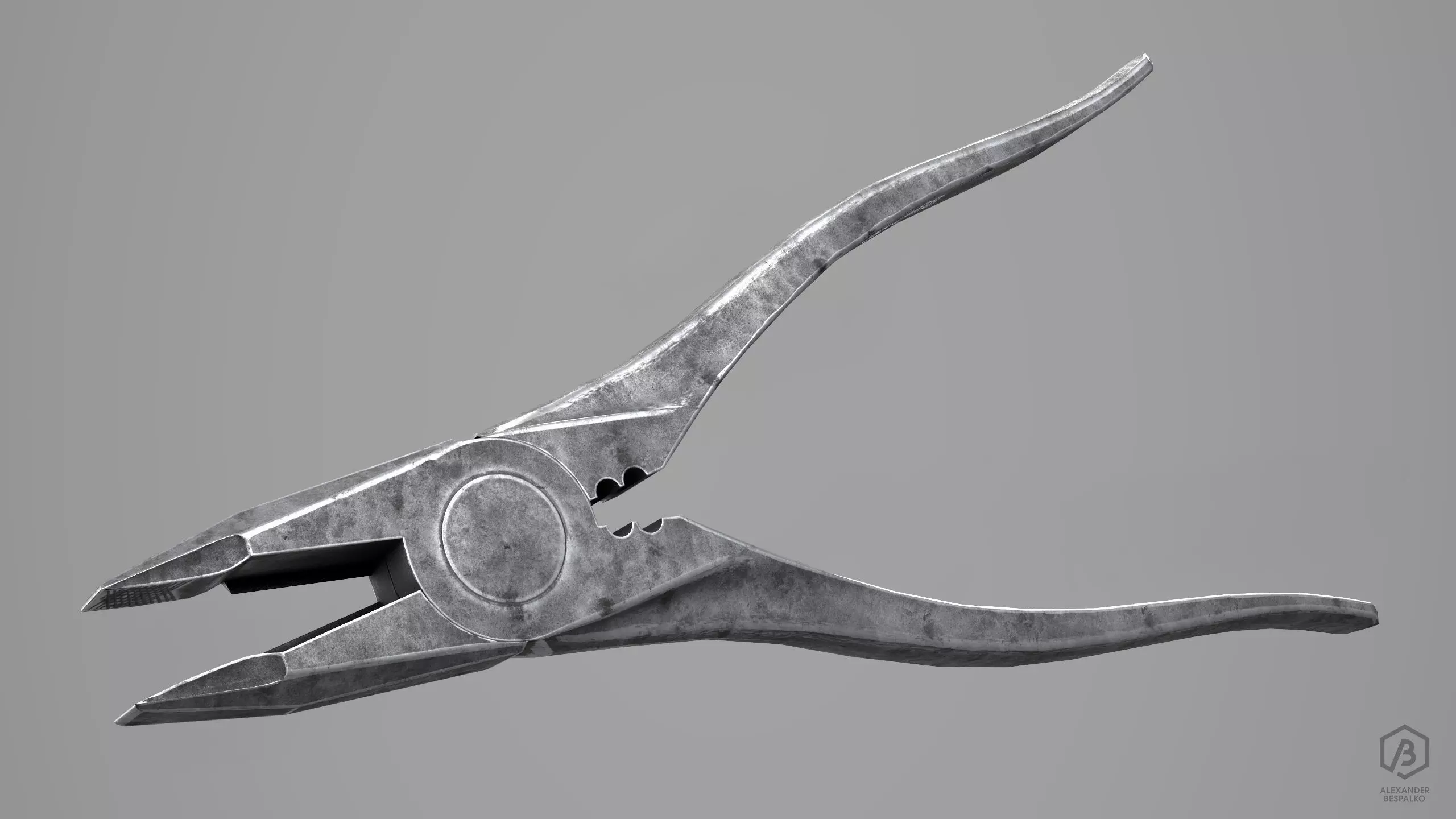 Game Ready Pliers metal Free low-poly 3D model_0