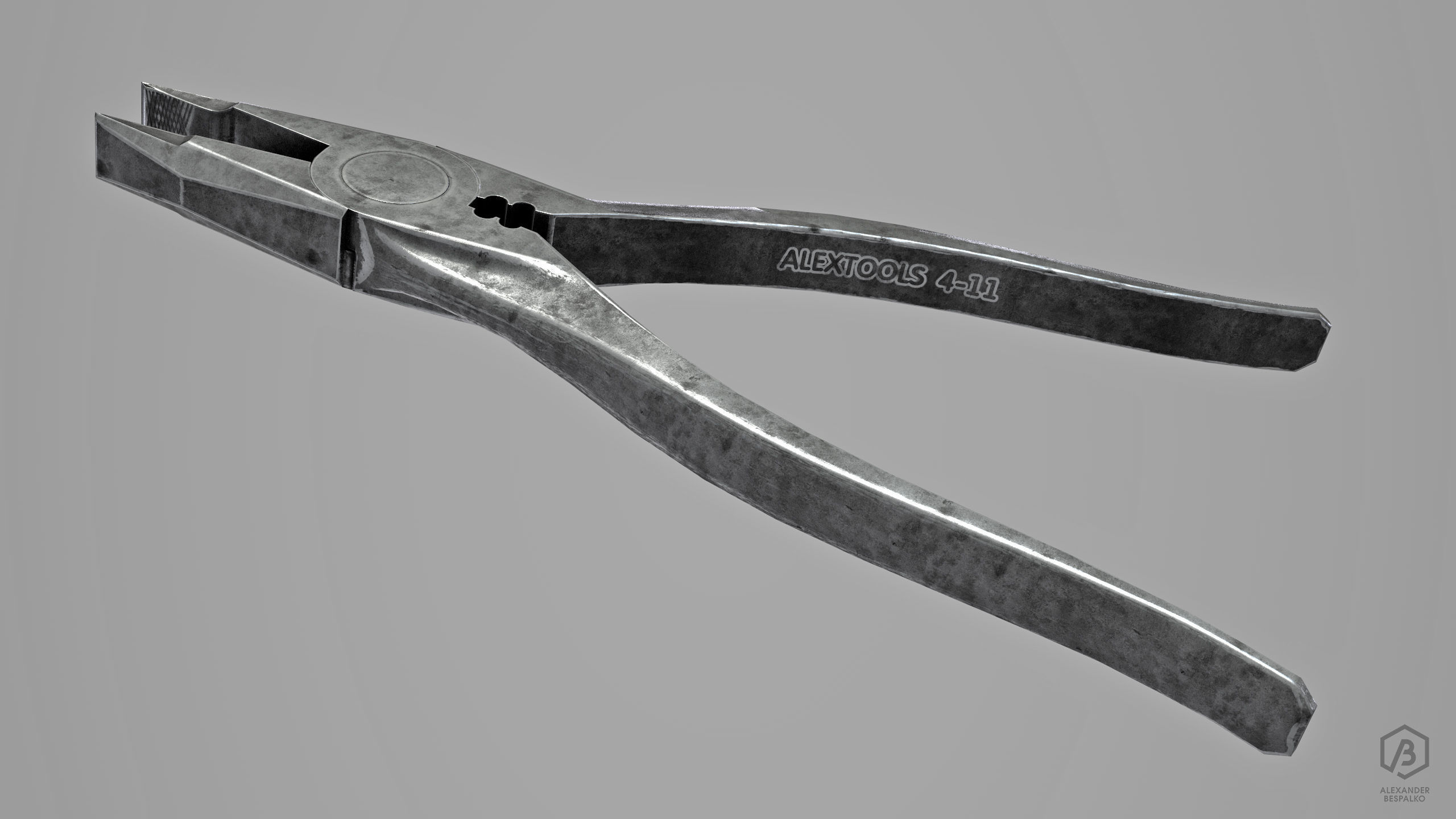 Game Ready Pliers metal Free low-poly 3D model_2
