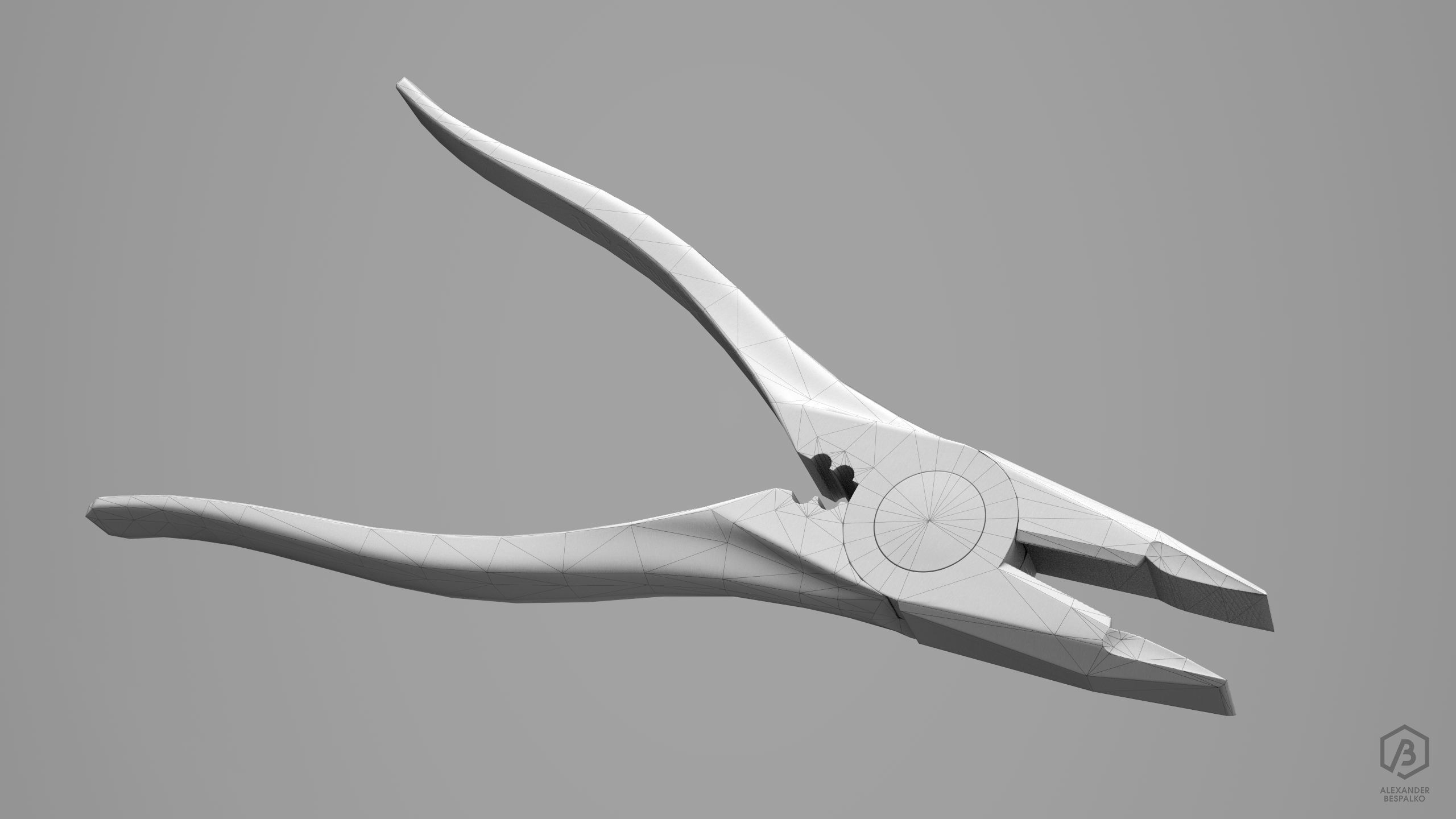 Game Ready Pliers metal Free low-poly 3D model_4
