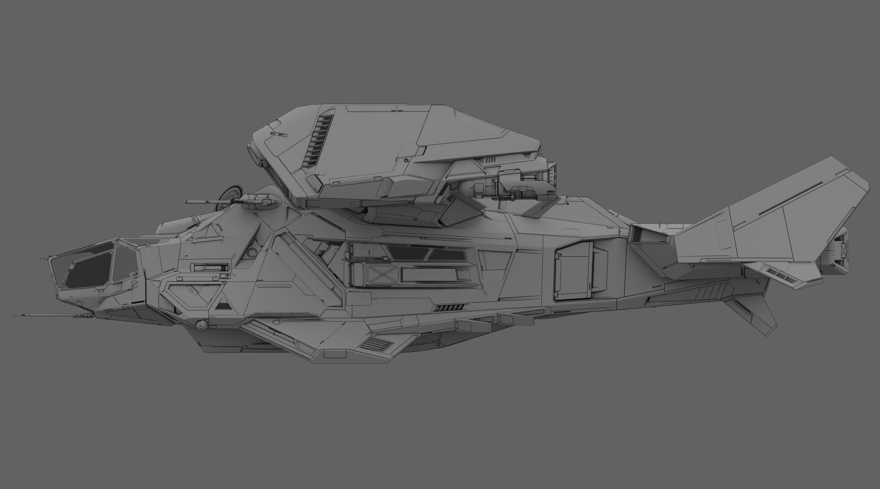 Space Ship 3D model_7