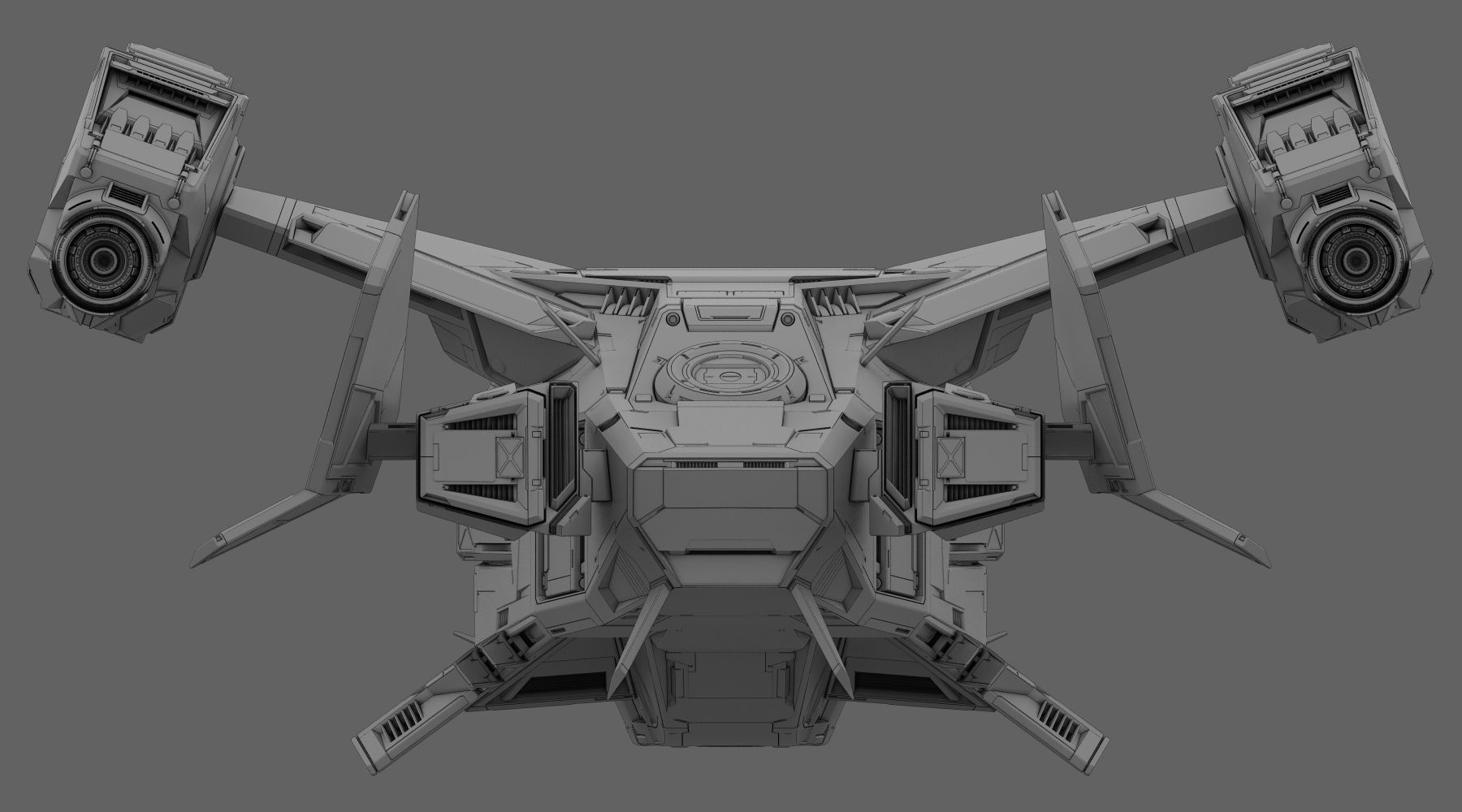 Space Ship 3D model_4