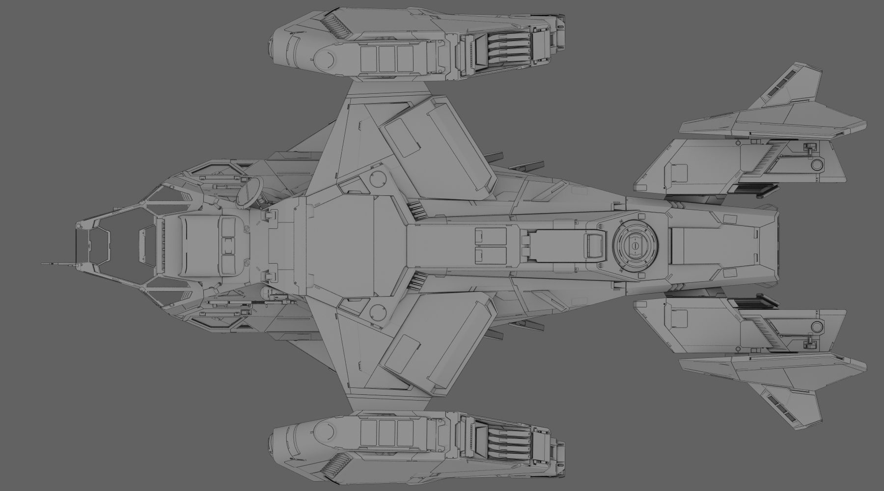 Space Ship 3D model_8