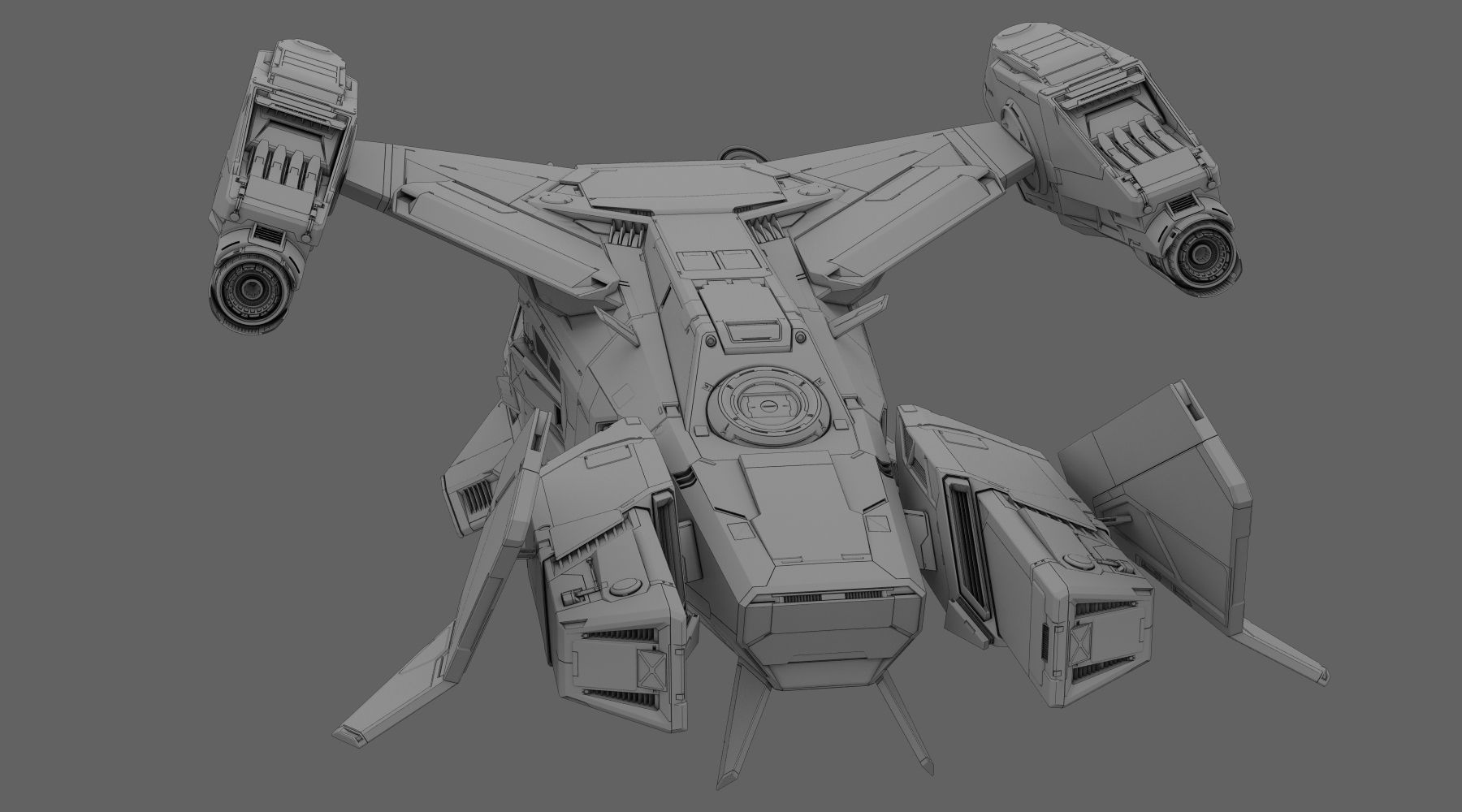 Space Ship 3D model_3