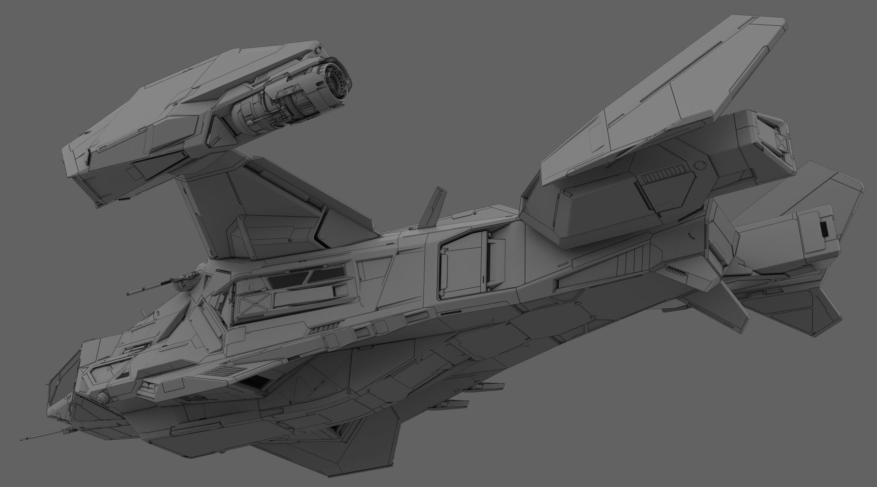 Space Ship 3D model_2